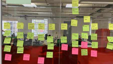 Post-it notes from a workshop